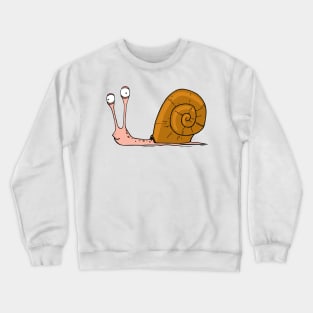 Funny snail with silly face expression Crewneck Sweatshirt